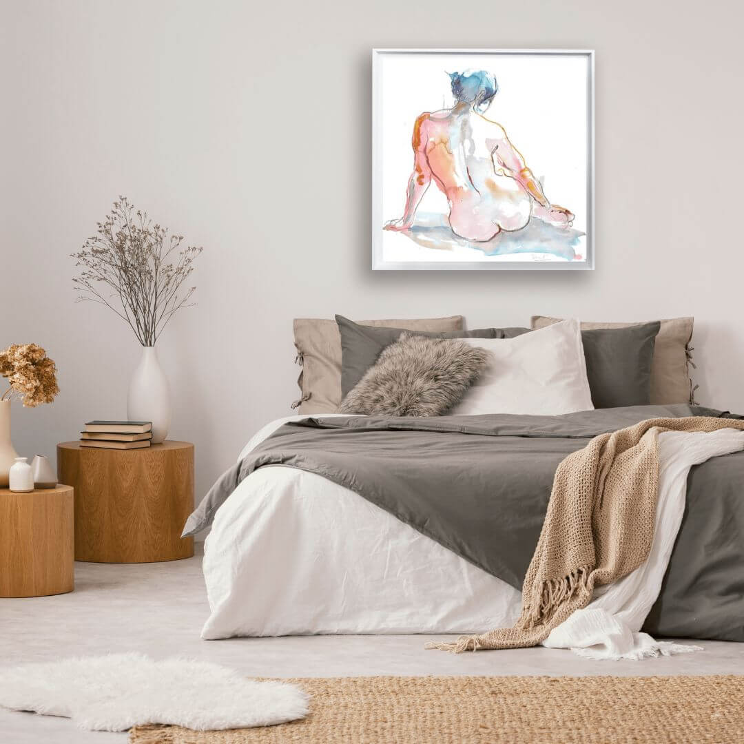 décoration murale dans une chambre avec du nu féminin 